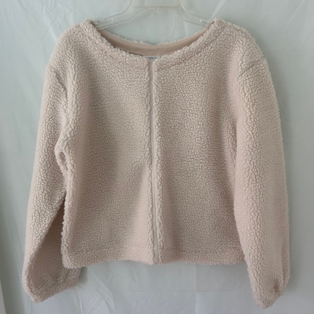 PROLOGUE Cream Teddy Fleece Sweater Lounge‎ Casual Size Medium